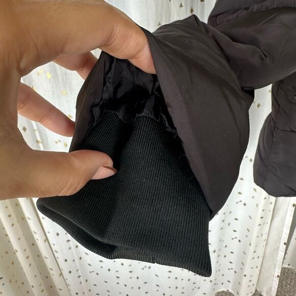 Topshop Nordstrom Removable Faux Fur Hoodie Puffer Zip Up Drawstring Jacket 4 - Picture 5 of 11